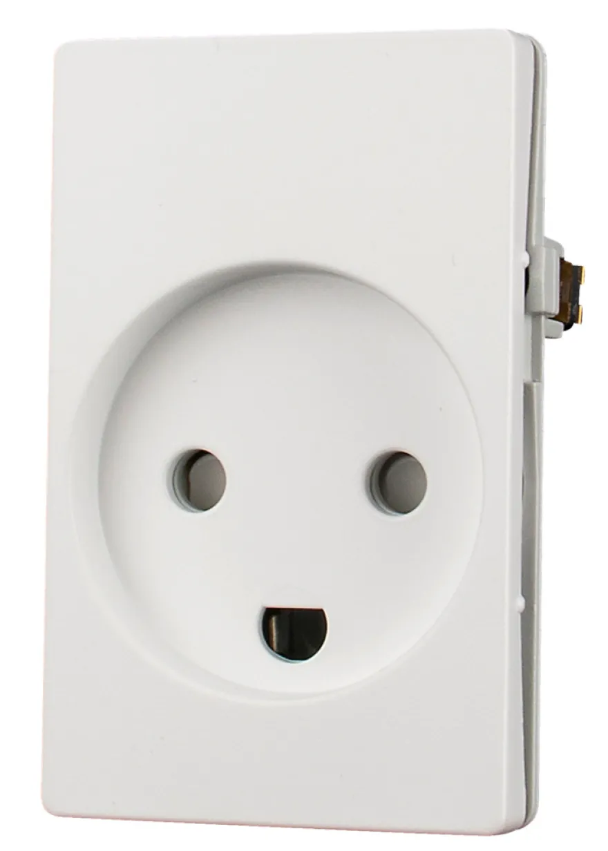 LK FUGA® stikkontakt m/jord hvid 1,5 modul