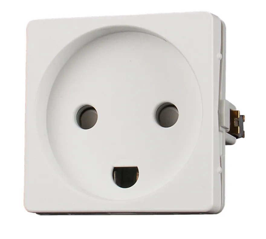 LK FUGA® stikkontakt m/jord uden afbryder hvid