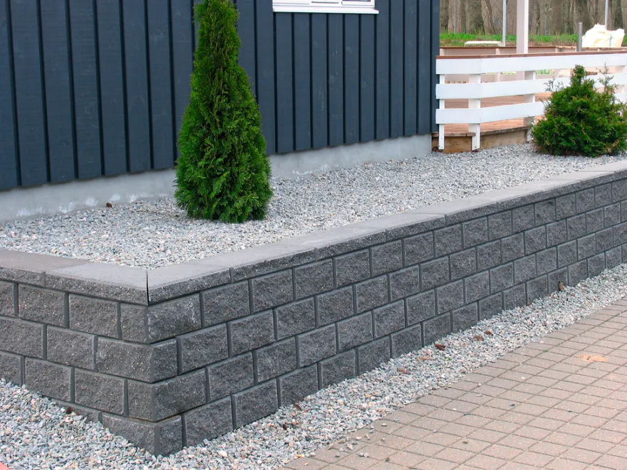Lock-Block topplade grå 40 x 60 x 7 cm