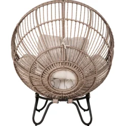 Loungestol Louisiana natur/sort inkl. hynde - Sunlife®