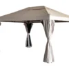 Luksus pavillon 3 x 4 m beige og sort