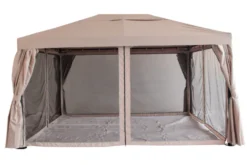 Luksus pavillon 3 x 4 m beige og sort
