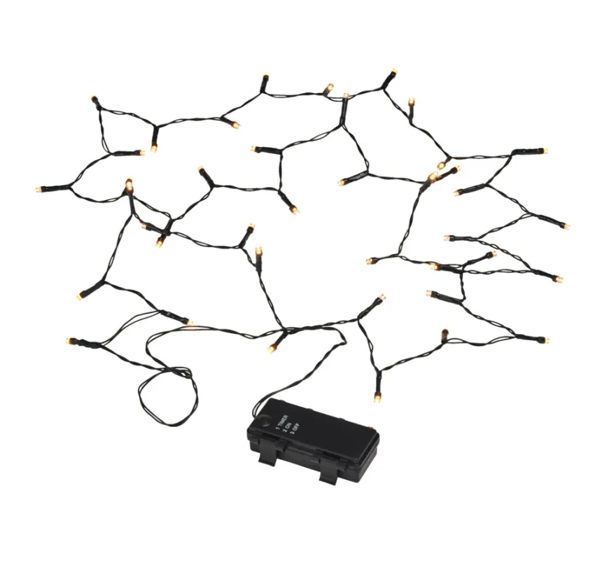 Lyskæde Basis 40 LED m/timer 1,9 meter