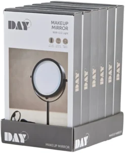 Makeup spejl m/lys Ø 17,5 cm - DAY