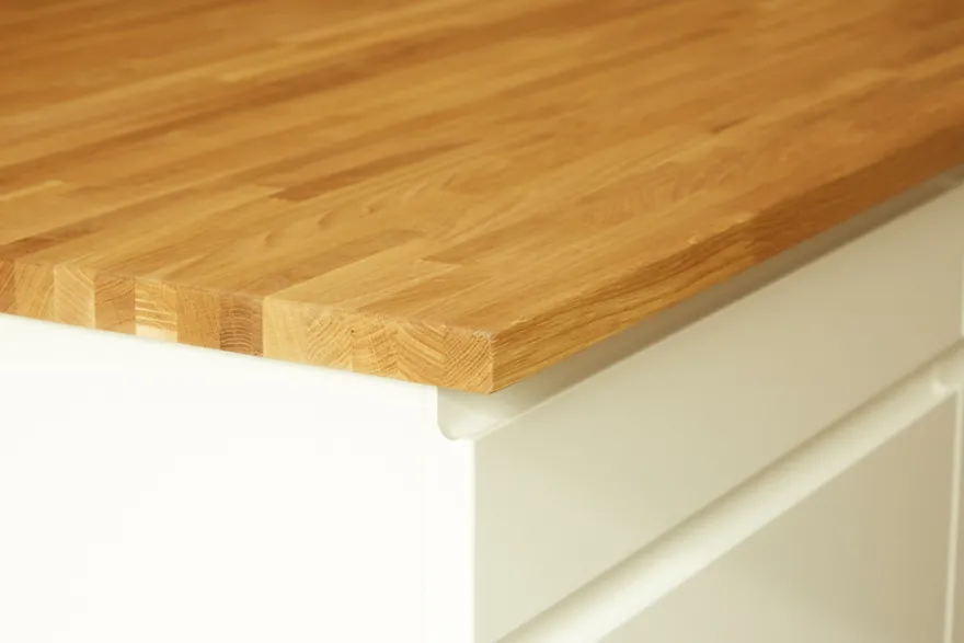 Massiv bordplade i eg - 26 mm x 61 x 242 cm