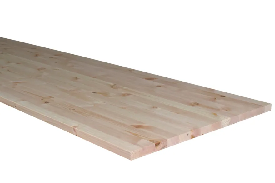 Massiv bordplade i fyr - 25 mm x 62 x 242 cm
