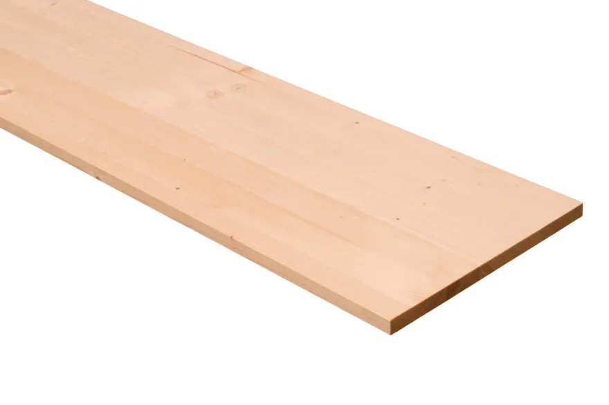Massiv hylde i gran 18 mm x 30 x 200 cm
