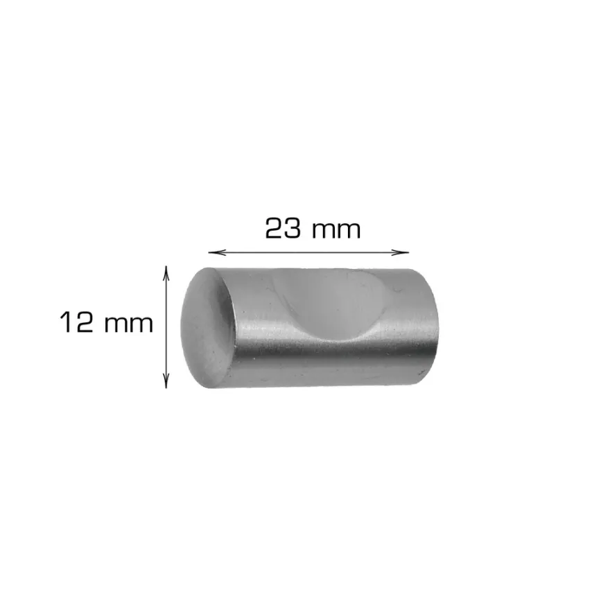 Møbelgreb cylinder 12 mm krom 2 stk.
