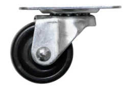Møbelhjul drejbart med plade sort 30 mm