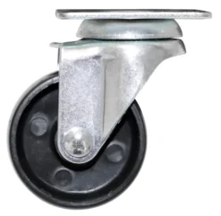 Møbelhjul drejbart med plade sort 40 mm