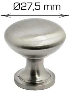 Møbelknop satinfinish Ø27,5 mm