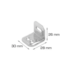 Møbelvinkel 4 stk. - 26 x 28 x 30 mm