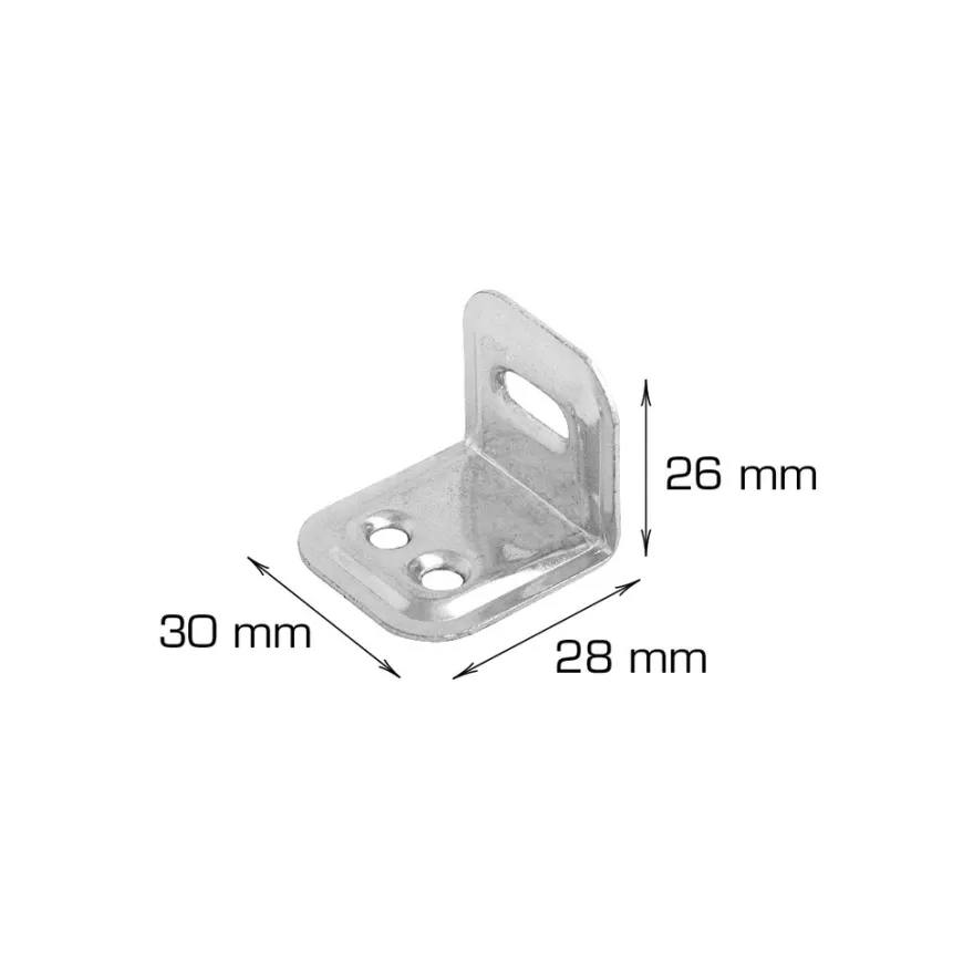 Møbelvinkel 4 stk. - 26 x 28 x 30 mm