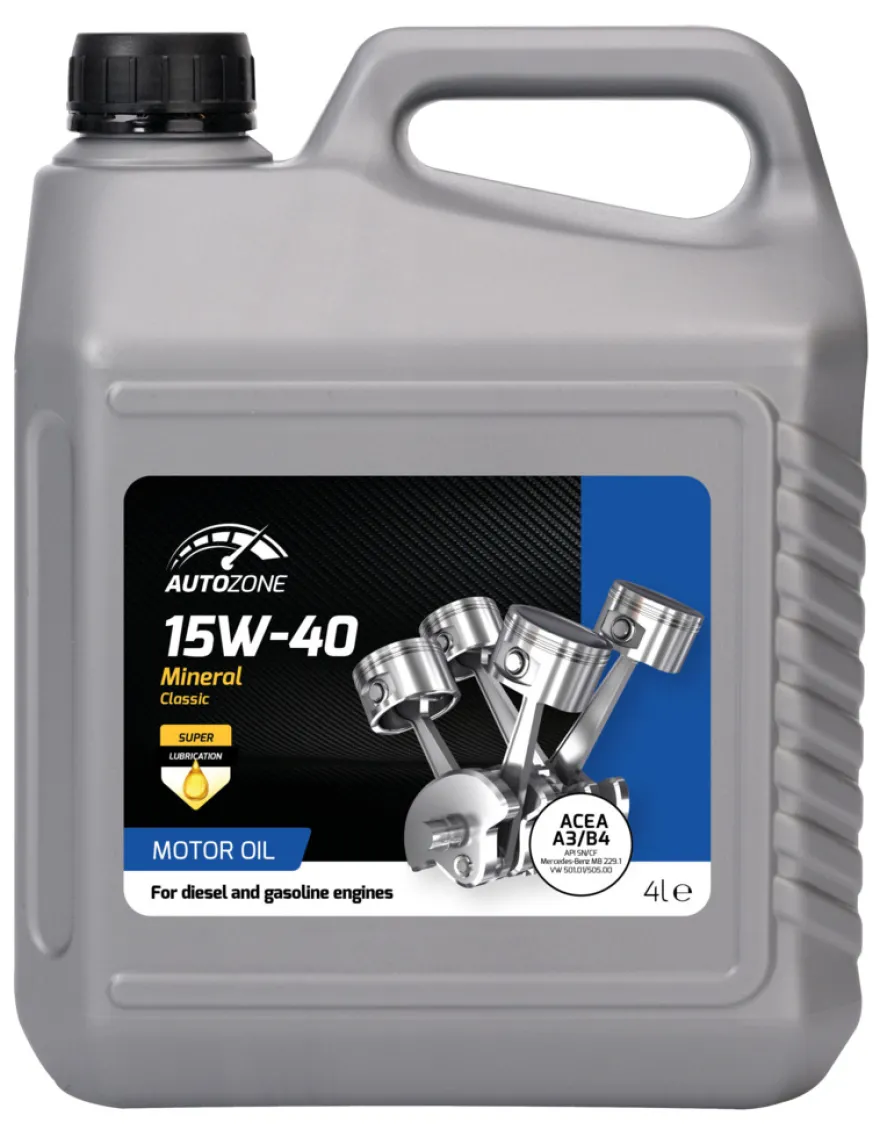 Motorolie mineralsk 15W-40 4 liter - AutoZone®