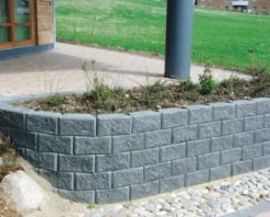 Murblok Lock-Block grå 30 x 17,5 x 15 cm