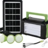 Nødradio med solceller, 3 lygter og powerbank 1800 mAh