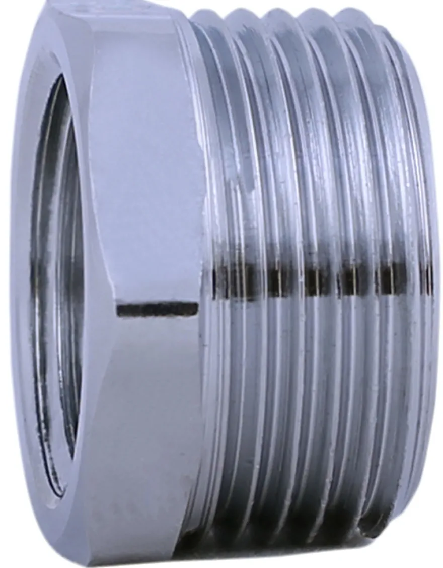 Nippelmuffe forkromet 3/4" x 1/2"