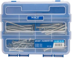 NKT Fasteners Climate spunskrue sortimentskasse 120 stk.