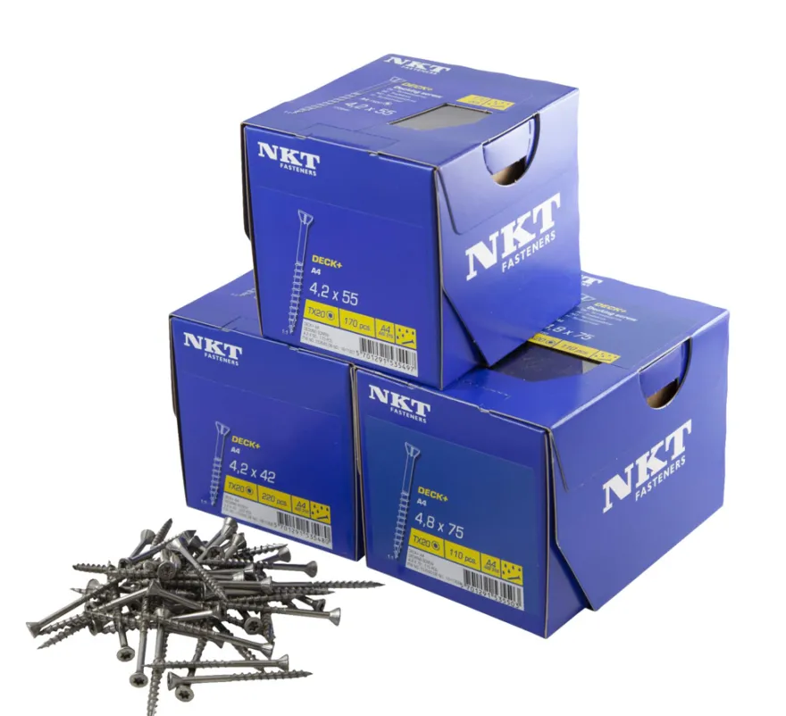 NKT Fasteners DECK+ terrasseskrue 4,8 x 75 mm 110 stk.