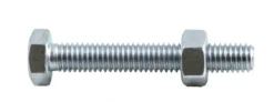 NKT Fasteners stålskruer m/møtrik M6 x 20 mm 8 stk.
