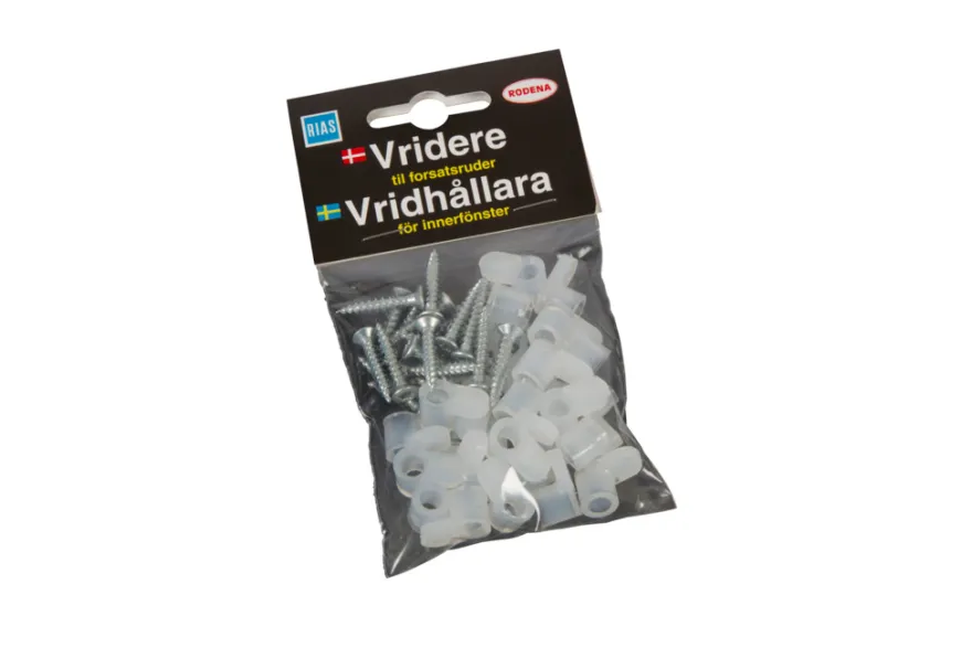 Nylonvridere med skruer, 25 stk.