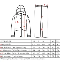 Oak Creek® regntøj unisex sort str. XL