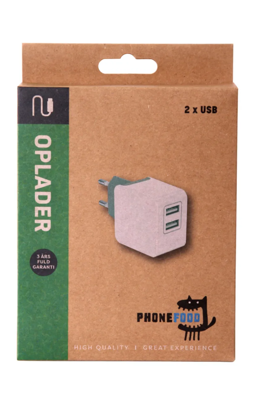 Oplader med 2 USB porte
