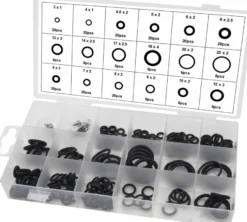 O-ringe gummi sortimentsæske 200 stk.