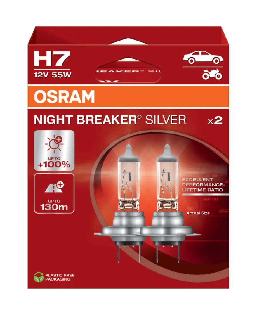 Osram autopære H7 Night Breaker - 2 stk.