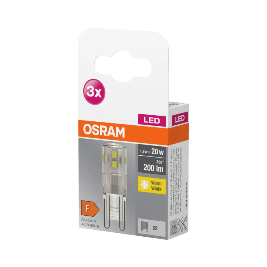 OSRAM LED Base Special Pin G9 1,9 W 3-pk.