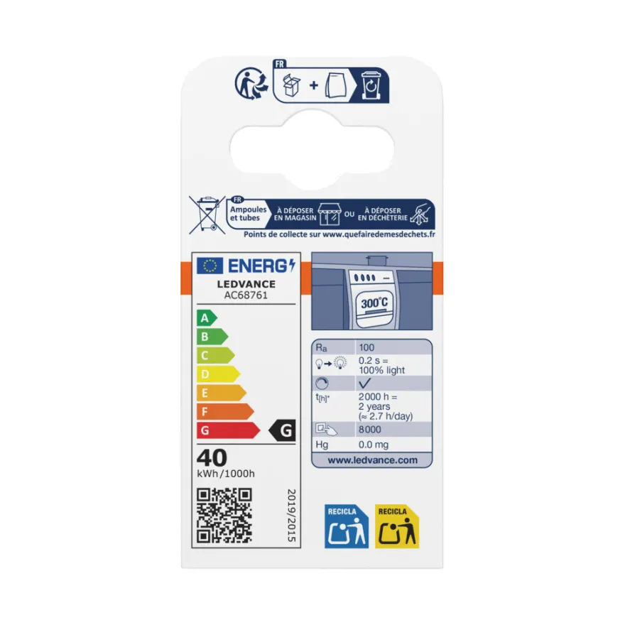 Osram ovnpære G9 40 W 2-pk.