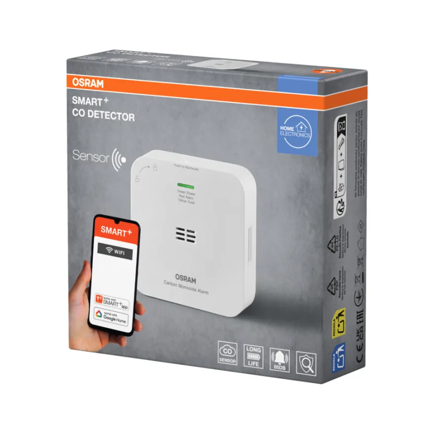 Osram røgalarm m/Wifi og Smart+ - Ø8,6 cm
