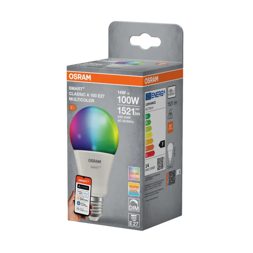 Osram SMART+ LED standardpære RGBW E27 14 W
