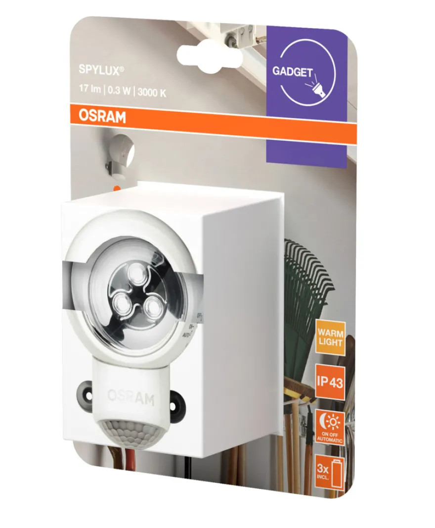 Osram Spylux sensorlampe batteri