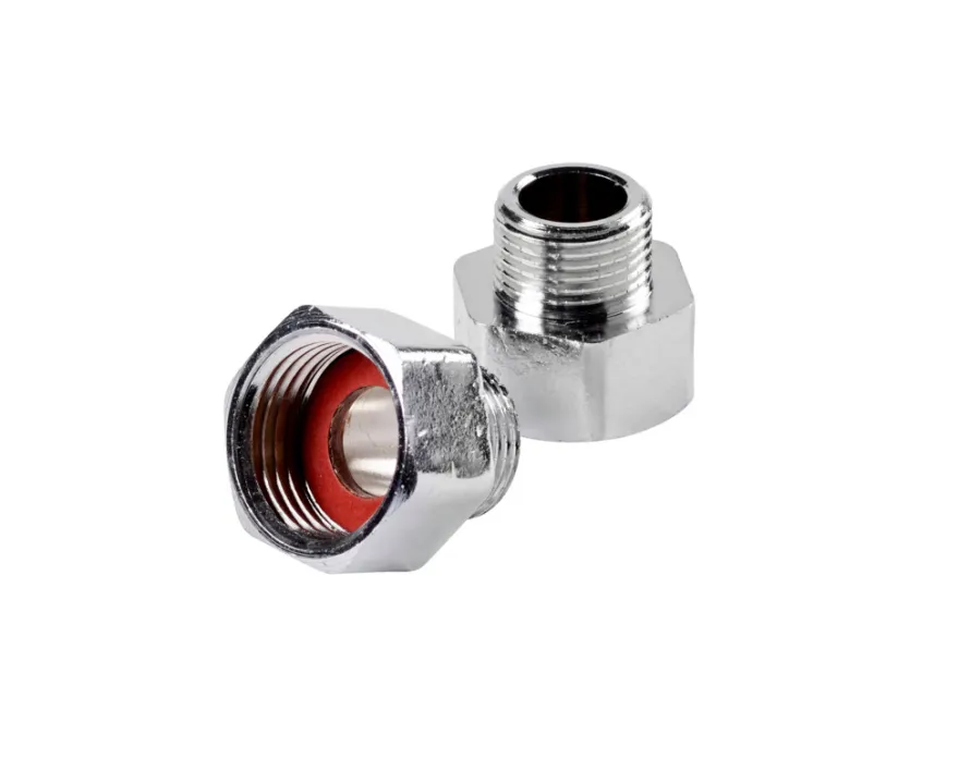 Overgangssæt 1/2" x 3/8" krom