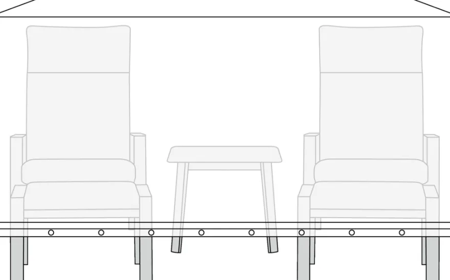 Overtræk til havemøbelsæt L170 x B130 x H85 cm - Sunlife®