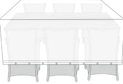 Overtræk til havemøbelsæt L220 x B130 x H85 cm - Sunlife®