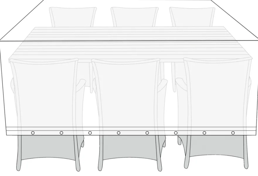 Overtræk til havemøbelsæt L220 x B130 x H85 cm - Sunlife®
