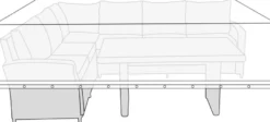Overtræk til loungemøbelsæt L300 x B145 x H100 cm - Sunlife®
