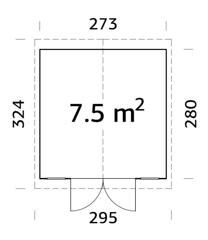Palmako redskabsrum Aksel 2 - 273 x 280 cm