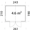 Palmako redskabsrum Aksel 1 - 243 x 190 cm