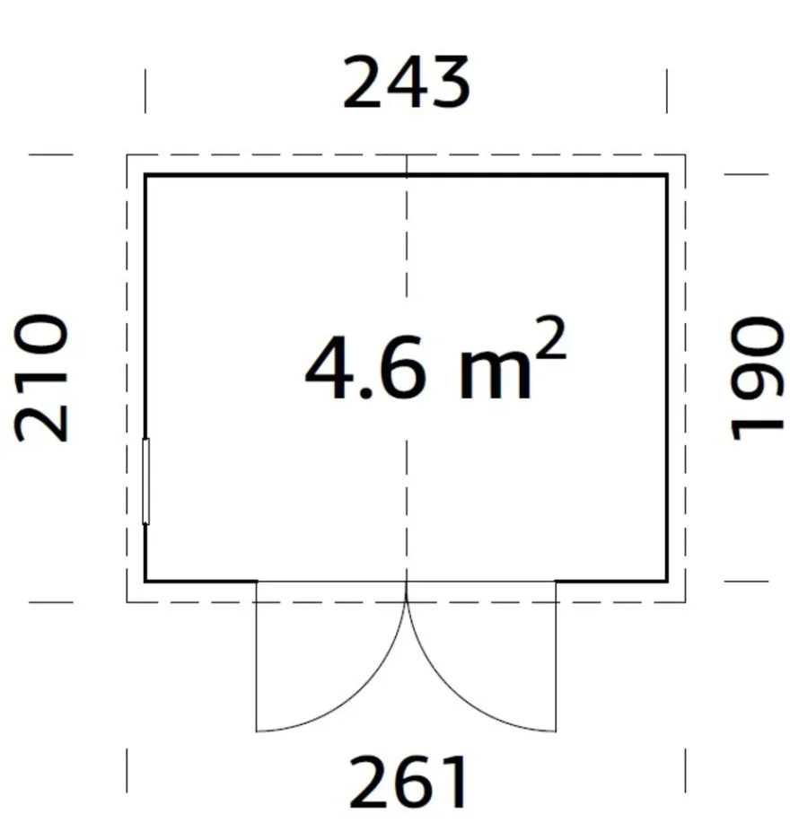 Palmako redskabsrum Aksel 1 - 243 x 190 cm