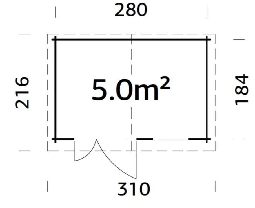 Palmako redskabsrum Peter 3 296 x 200 cm
