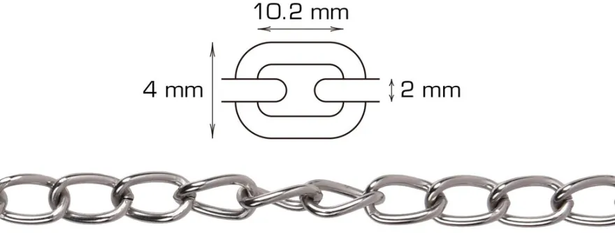 Panserkæde 2 meter x 2,0 mm