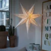 Papirstjerne med LED-lys Ø60 cm