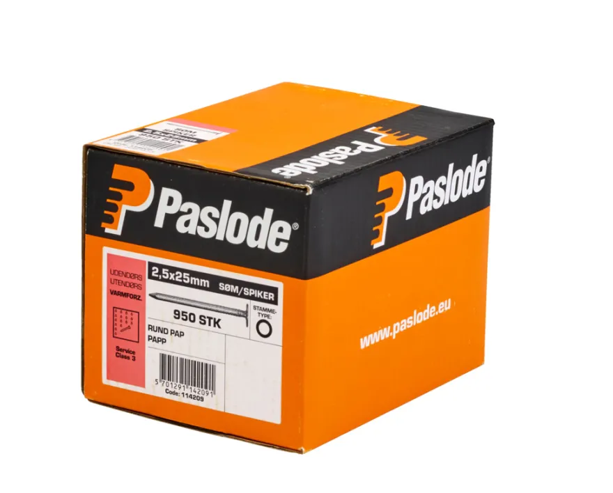 Papsøm 2,5 x 25 mm 950 stk. - Paslode