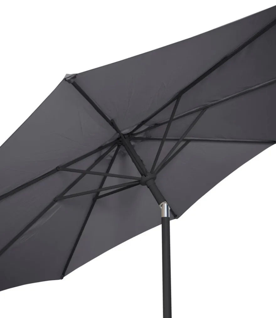 Parasol Arizona grå m/krank og tilt Ø300 cm - Sunlife®