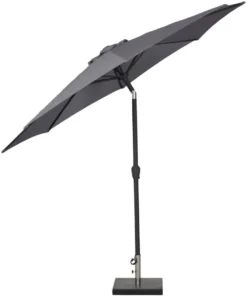 Parasol Arizona grå m/krank og tilt Ø300 cm - Sunlife®