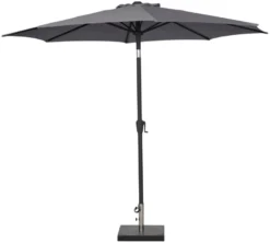 Parasol Arizona grå m/krank og tilt Ø300 cm - Sunlife®