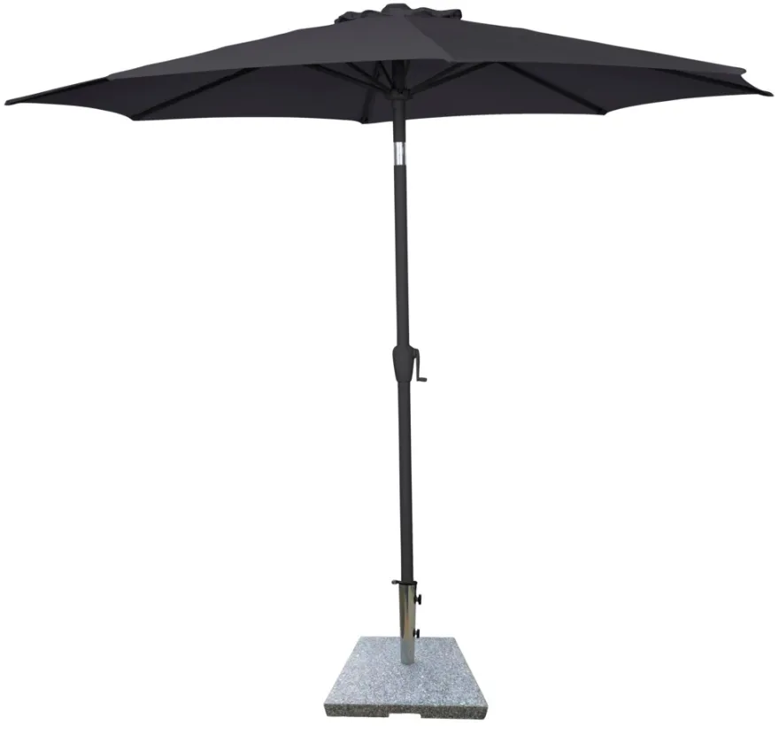 Parasol Arizona sort m/krank & tilt Ø300 cm - Sunlife®